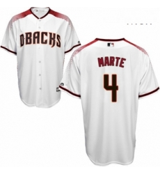 Mens Majestic Arizona Diamondbacks 4 Ketel Marte Replica White Home Cool Base MLB Jersey 