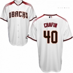 Mens Majestic Arizona Diamondbacks 40 Andrew Chafin Authentic White Home Cool Base MLB Jersey 