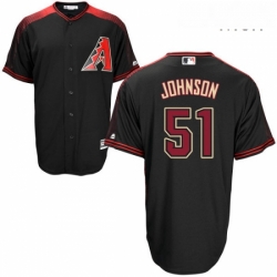 Mens Majestic Arizona Diamondbacks 51 Randy Johnson Authentic Black Alternate Home Cool Base MLB Jersey