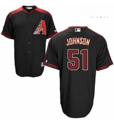 Mens Majestic Arizona Diamondbacks 51 Randy Johnson Replica Black Alternate Home Cool Base MLB Jersey