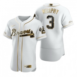 Atlanta Braves 3 Dale Murphy White Nike Mens Authentic Golden Edition MLB Jersey