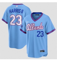 Men Atlanta Braves  Michael Harris II Powder Blue 2026 City Connect Stadium Stitched Baseball Jersey