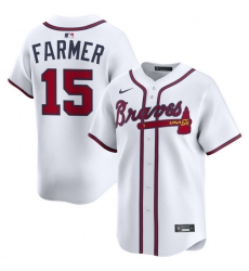 Men Atlanta Braves Nike Alternate Limited Jersey White Farmer Kyle 15