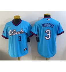 Women Atlanta Braves 3 Dale Murphy Powder Blue 2026 City Connect Stadium Stitched Baseball Jersey Women Atlanta Braves 3 Dale Murphy Powder Blue 2026 City Connect Stadium Stitched Baseball Jersey