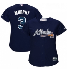 Womens Majestic Atlanta Braves 3 Dale Murphy Authentic Blue Alternate Road Cool Base MLB Jersey