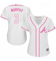 Womens Majestic Atlanta Braves 3 Dale Murphy Authentic White Fashion Cool Base MLB Jersey