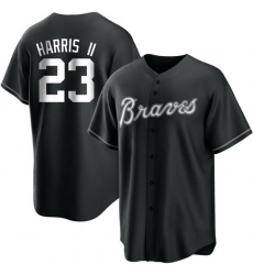 Youth Replica Michael Harris II Atlanta Braves White Black Jersey