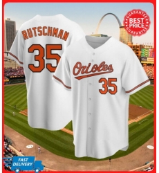 Baltimore Orioles 35 RutschmanWhite Jersey