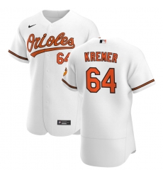 Men Baltimore Orioles 64 Dean Kremer Men Nike White Home 2020 Flex Base Player MLB Jersey