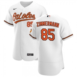 Men Baltimore Orioles 85 Bruce Zimmermann Men Nike White Home 2020 Flex Base Player MLB Jersey