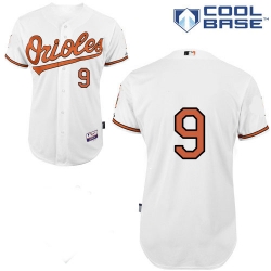 Men Baltimore Orioles 9 David Lough White no name Cool Base Jersey