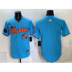 Men Baltimore Orioles Blank Blue With Patch Vapor Premier Limited Stitched Baseball Jersey