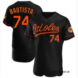 Men's Baltimore Orioles Felix Bautista #74  Black Alternate Stitched Jersey