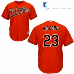 Mens Majestic Baltimore Orioles 23 Joey Rickard Replica Orange Alternate Cool Base MLB Jersey