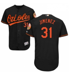 Mens Majestic Baltimore Orioles 31 Ubaldo Jimenez Black Alternate Flex Base Authentic Collection MLB Jersey