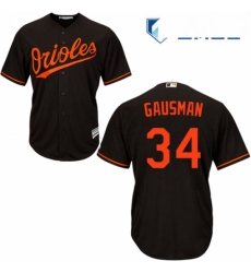 Mens Majestic Baltimore Orioles 34 Kevin Gausman Replica Black Alternate Cool Base MLB Jersey