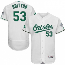 Mens Majestic Baltimore Orioles 53 Zach Britton White Celtic Flexbase Authentic Collection MLB Jersey