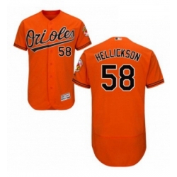 Mens Majestic Baltimore Orioles 58 Jeremy Hellickson Orange Flexbase Authentic Collection MLB Jersey