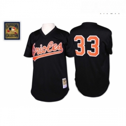 Mens Mitchell and Ness Baltimore Orioles 33 Eddie Murray Authentic Black Throwback MLB Jersey