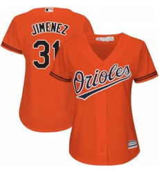 Womens Majestic Baltimore Orioles 31 Ubaldo Jimenez Authentic Orange Alternate Cool Base MLB Jersey