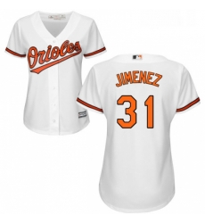 Womens Majestic Baltimore Orioles 31 Ubaldo Jimenez Authentic White Home Cool Base MLB Jersey