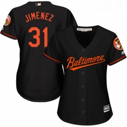 Womens Majestic Baltimore Orioles 31 Ubaldo Jimenez Replica Black Alternate Cool Base MLB Jersey