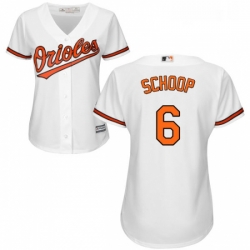 Womens Majestic Baltimore Orioles 6 Jonathan Schoop Authentic White Home Cool Base MLB Jersey