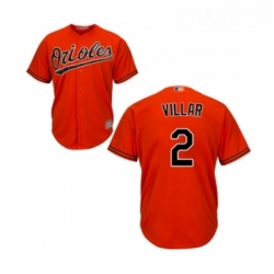 Youth Baltimore Orioles 2 Jonathan Villar Replica Orange Alternate Cool Base Baseball Jersey 