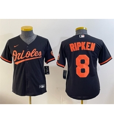 Youth Baltimore Orioles 8 Cal Ripken Jr Black Cool Base Stitched Baseball Jersey Youth Baltimore Orioles 8 Cal Ripken Jr Black Cool Base Stitched Baseball Jersey