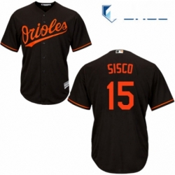 Youth Majestic Baltimore Orioles 15 Chance Sisco Authentic Black Alternate Cool Base MLB Jersey 