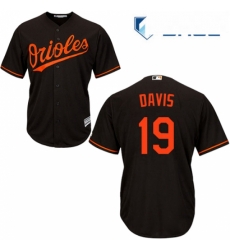 Youth Majestic Baltimore Orioles 19 Chris Davis Replica Black Alternate Cool Base MLB Jersey