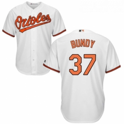 Youth Majestic Baltimore Orioles 37 Dylan Bundy Authentic White Home Cool Base MLB Jersey