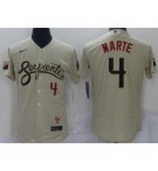 Men Arizona Diamondback 4 Ketel Marte Gold 2021 City Connect Stitched MLB Flex Base Nike Jersey