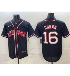 Men Boston Red Sox  16 Jarren Duran 2026 Fashion Replica Black Out Stitched Baseball Jersey