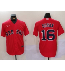 Men Boston Red Sox 16 Jarren Duran Red Stitched Baseball Jersey