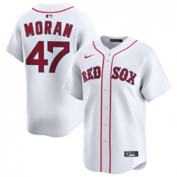 Men Boston Red Sox Nike Home Limited Jersey White Moran Jovani 47
