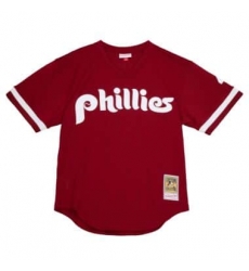 Men PHILADELPHIA PHILLIES Blank Red Throwback Jersey