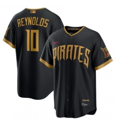 Men Pittsburgh Pirates  10 Bryan Reynolds Black 2026 City Connect Stadium Stitched Baseball Jersey