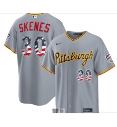 Men Pittsburgh Pirates #30 Paul Skenes Fourth of July 2026 Stitched MLB jerseys