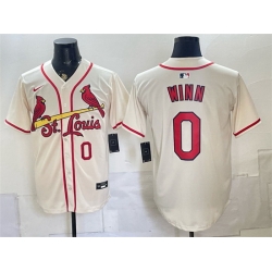 Men St  Louis Cardinals  0 Masyn Winn Cream Limited Stitched Baseball Jersey
