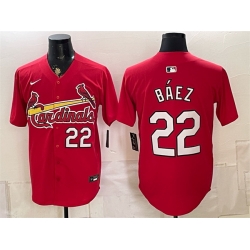 Men St  Louis Cardinals  22 Joshua Baez Red Limited Stitched Baseball Jersey