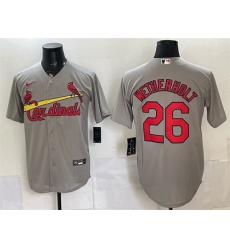 Men St Louis Cardinals 26 JJ Wetherholt Grey Cool Base Stitched Baseball Jersey Men St Louis Cardinals 26 JJ Wetherholt Grey Cool Base Stitched Baseball Jersey