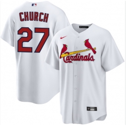Men St Louis Cardinals 27 Nathan Church White Alternate Limited Stitched Baseball Jersey