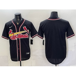 Men St  Louis Cardinals Blank 2026 Fashion Replica Black Out Stitched Baseball Jersey