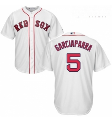 Mens Majestic Boston Red Sox 5 Nomar Garciaparra Replica White Home Cool Base MLB Jersey