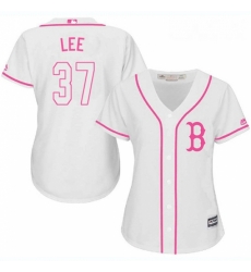 Womens Majestic Boston Red Sox 37 Bill Lee Authentic White Fashion MLB Jersey