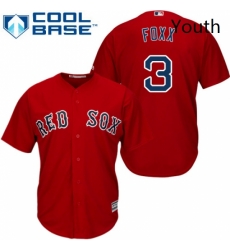 Youth Majestic Boston Red Sox 3 Jimmie Foxx Authentic Red Alternate Home Cool Base MLB Jersey