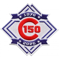 Men Chicago Cubs 150 Anniversary Patch Biaog