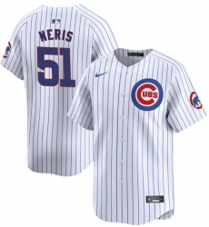 Men Chicago Cubs 51 H E9ctor Neris White Flex Base Stitched Baseball Jersey