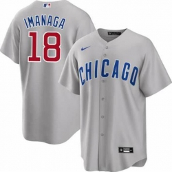 Men Chicago Cubs Shota Imanaga #18 Blue Flex Base Nike Stitched MLB jersey